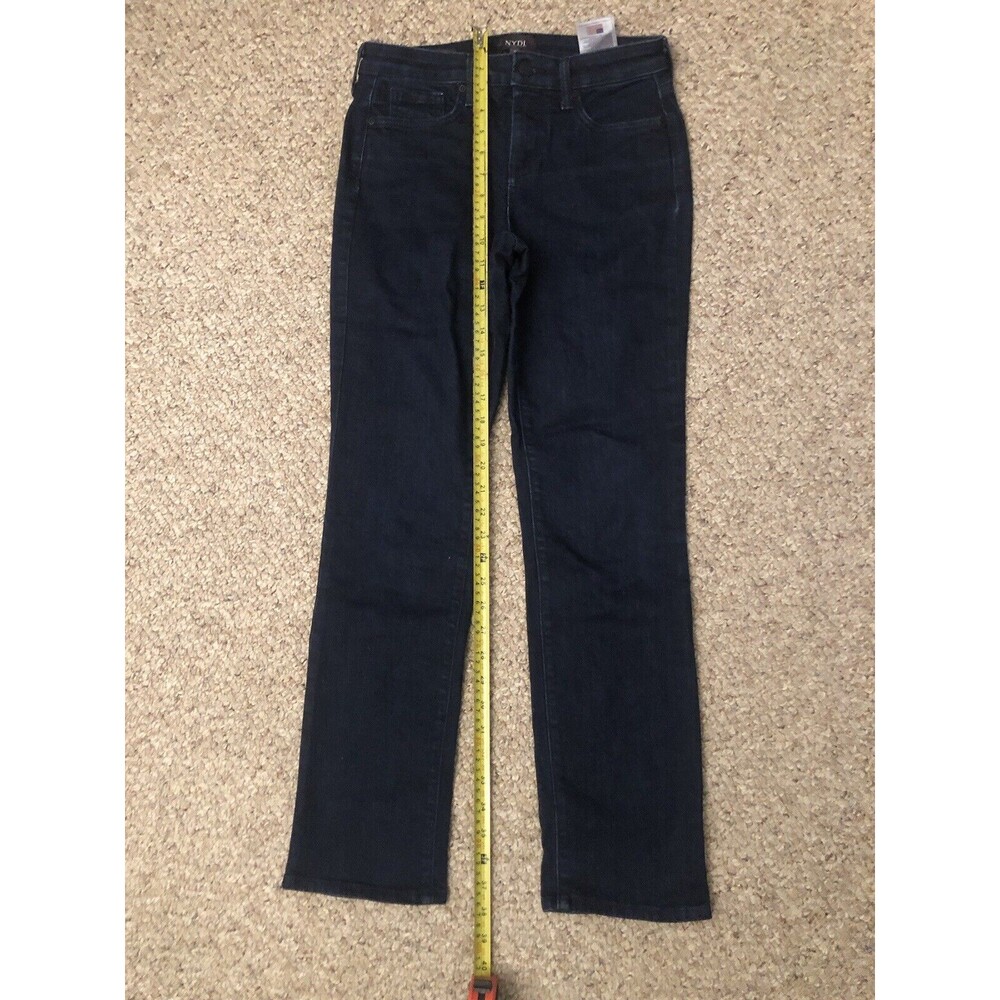 NYDJ Women Jeans Size 4 Blue Mid-Rise Sheri Slim Straight Leg Stretch Denim - Picture 5 of 10